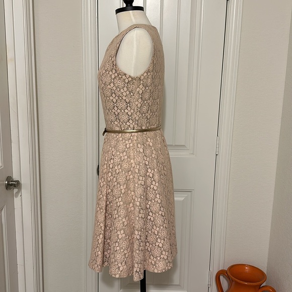 Dusty Peach Lace Dress - Picture 2 of 9